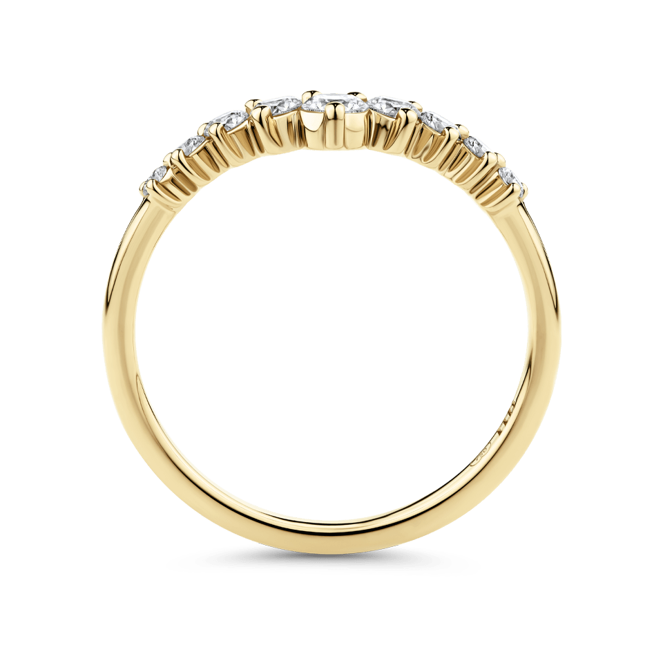 0.38 Carat Contour Diamond Wedding Ring in 18ct Yellow Gold Hardy Brothers