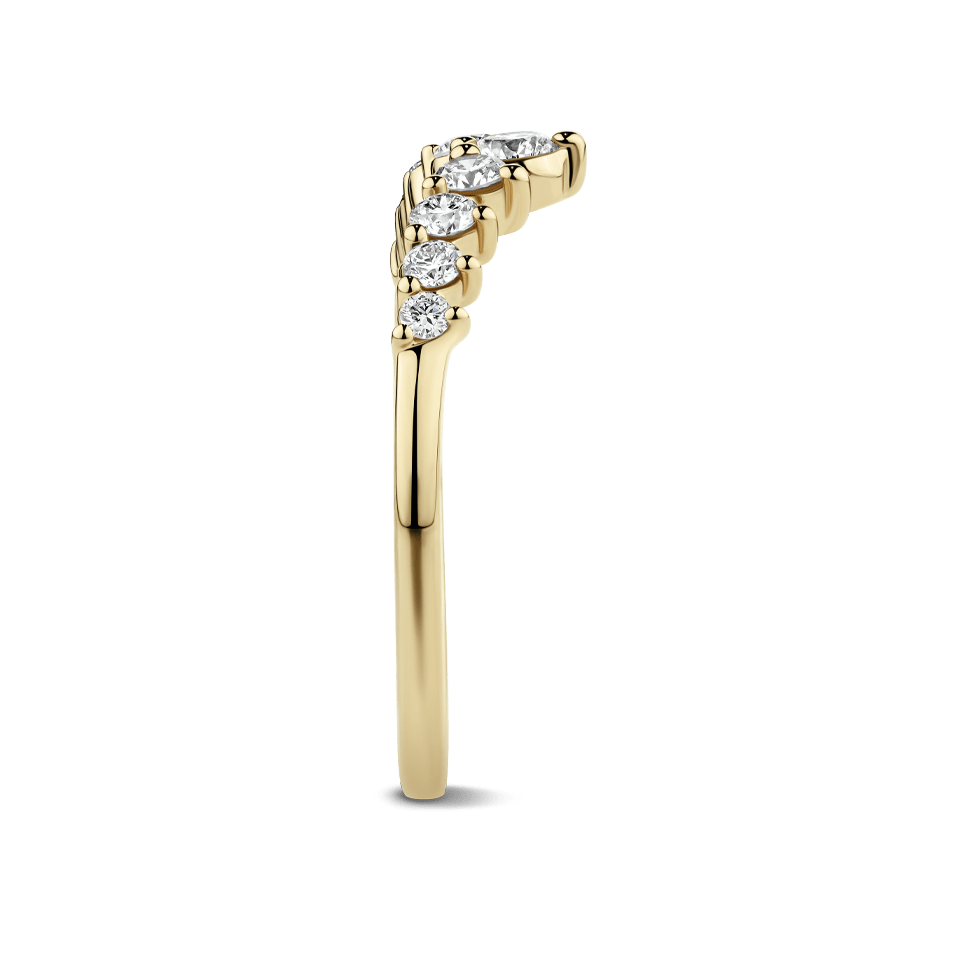 0.38 Carat Contour Diamond Wedding Ring in 18ct Yellow Gold Hardy Brothers