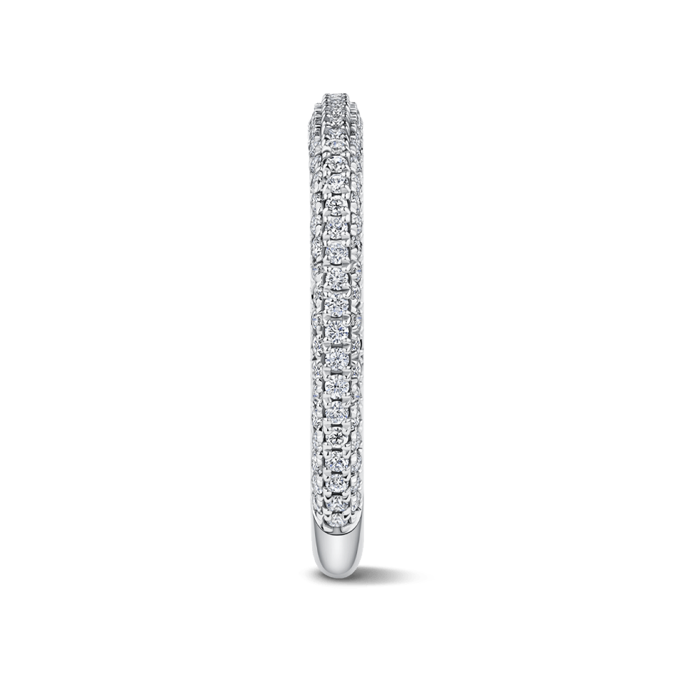 Raffiné 0.45 Carat Triple Pavé Diamond Ring in 18ct White Gold Hardy Brothers