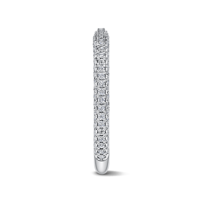 Raffiné 0.45 Carat Triple Pavé Diamond Ring in 18ct White Gold Hardy Brothers 