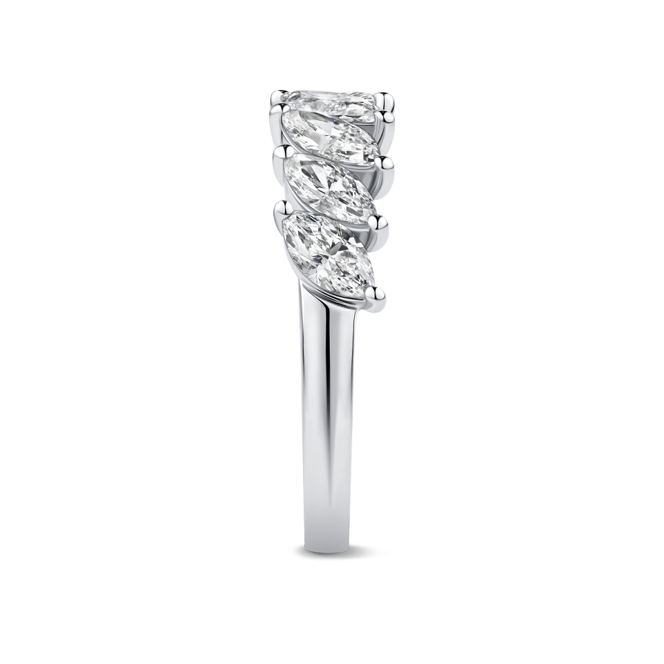1.08 Carat Marquise Cut Diamond Wedding Ring in 18ct White Gold Hardy Brothers