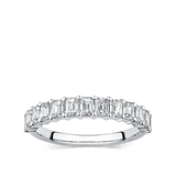 1.10 Carat Emerald Cut Diamond Wedding Ring in 18ct White Gold
