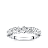 1.21 Carat Oval Cut Diamond Wedding Ring in 18ct White Gold