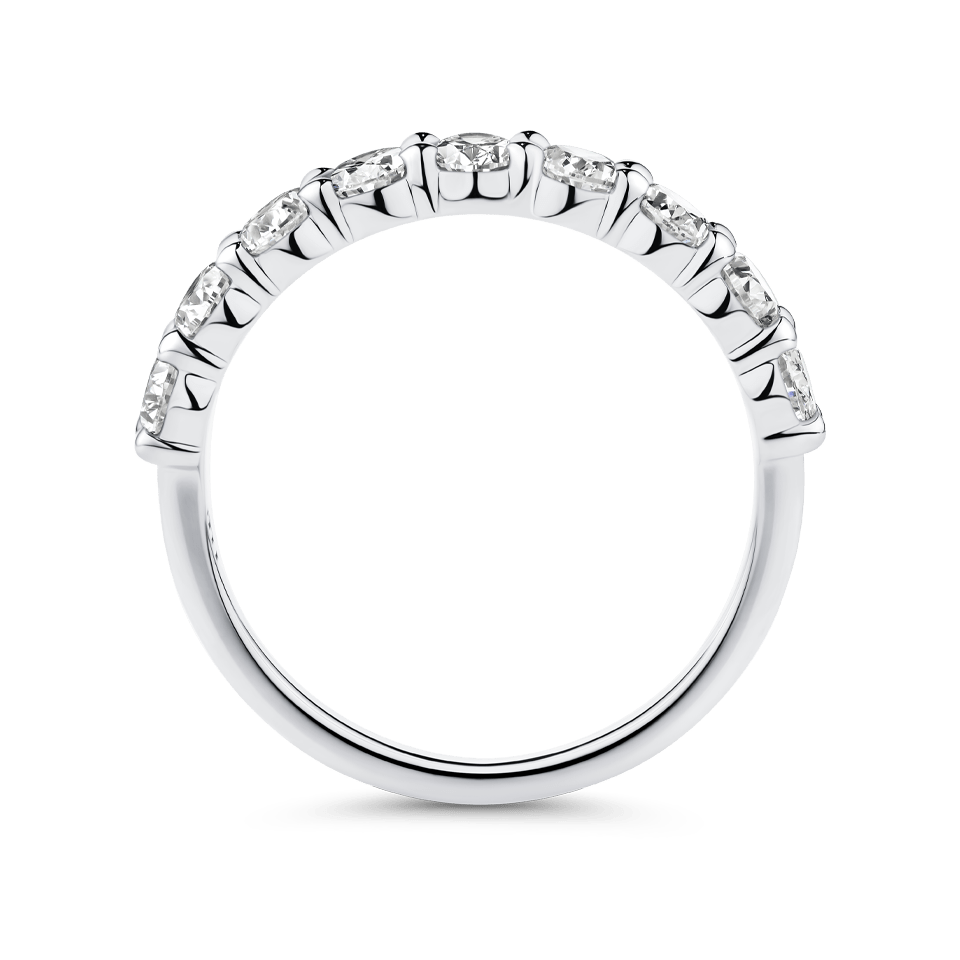 1.21 Carat Oval Cut Diamond Wedding Ring in 18ct White Gold