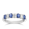 1.27 Carat Oval Cut Sapphire and Diamond Ring in 18ct White Gold