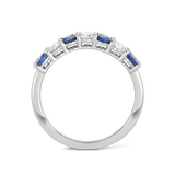 1.27 Carat Oval Cut Sapphire and Diamond Ring in 18ct White Gold