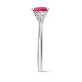 Ruby and Diamond Ring in 18ct White Gold Hardy Brothers