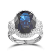 Vault 11.99 Carat Australian Teal Sapphire Ring in 18ct White Gold Hardy Brothers