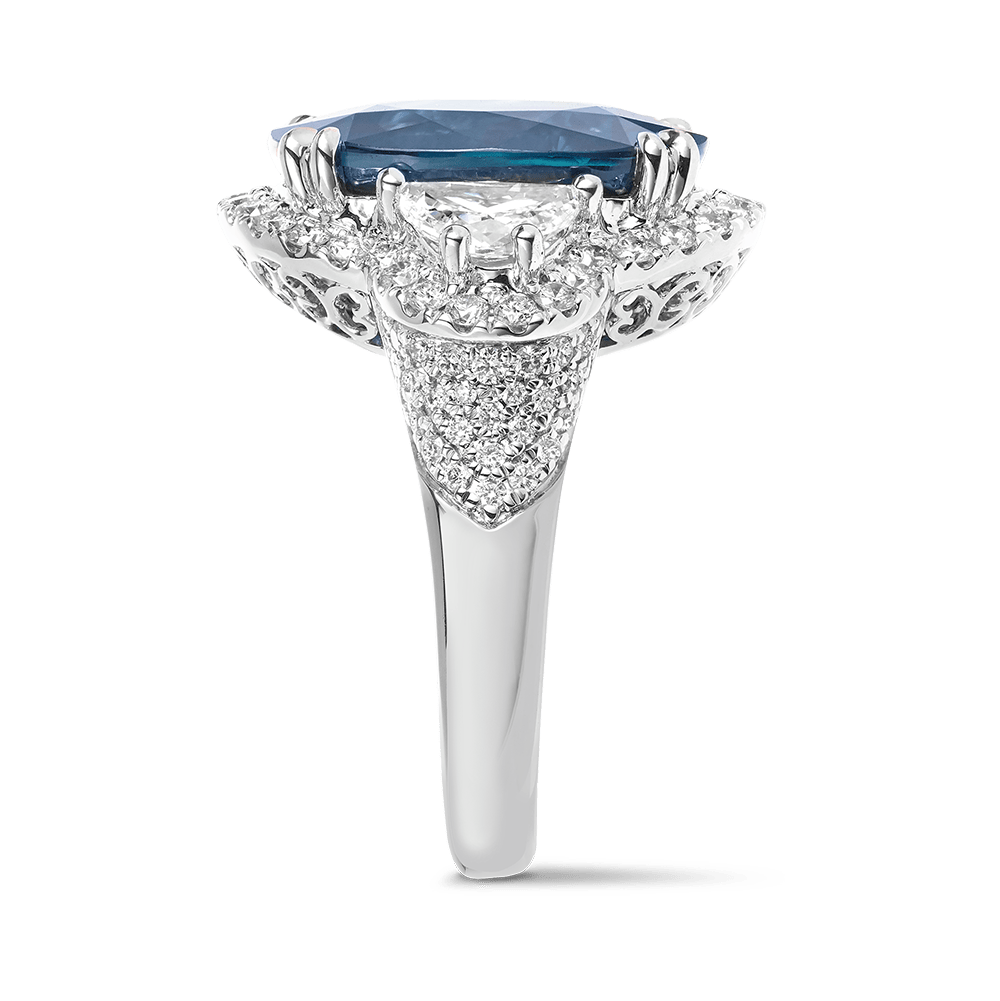 Vault® 10.85 Carat Australian Sapphire Ring in 18ct White Gold