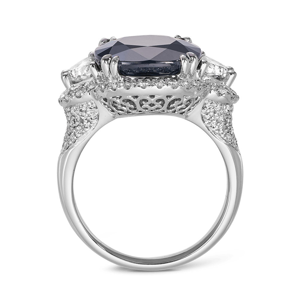 Vault 11.99 Carat Australian Teal Sapphire Ring in 18ct White Gold Hardy Brothers