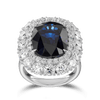 Vault® 11.09 Carat Australian Sapphire and 2.88 Carat Diamond Ring in 18ct White Gold