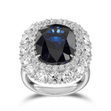 Vault® 11.09 Carat Australian Sapphire and 2.88 Carat Diamond Ring in 18ct White Gold