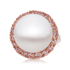 VAULT® South Sea Pearl and Argyle Pink Diamond Ring in 18ct White Gold