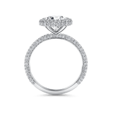 Raffiné 2.00 Carat Diamond Halo Engagement Ring in 18ct White Gold Hardy Brothers Jewellers