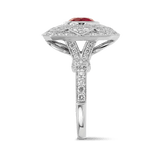 2.77 Carat Ruby and Diamond Ring in 18ct White Gold