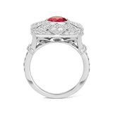 2.77 Carat Ruby and Diamond Ring in 18ct White Gold Hardy Brothers