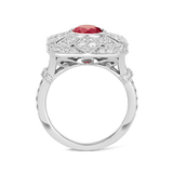 2.77 Carat Ruby and Diamond Ring in 18ct White Gold