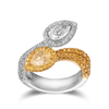 Vault® 2.04 Carat Yellow Diamond and 1.59 Carat White Diamond Ring in 18ct Yellow Gold and Platinum