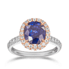 VAULT® 3.17 Carat Ceylon Sapphire and 0.78 Carat Diamond Ring in 18ct Rose and White Gold