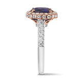 VAULT® 3.17 Carat Ceylon Sapphire and 0.78 Carat Diamond Ring in 18ct Rose and White Gold