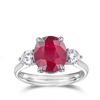 4.53ct Mozambique Ruby and Diamond Ring