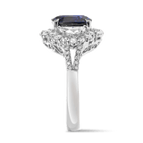 Vault® 4.69 Carat Madagascan Royal Blue Sapphire and 1.58 Carat Diamond Ring in 18ct White Gold