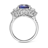 Vault® 4.69 Carat Madagascan Royal Blue Sapphire and 1.58 Carat Diamond Ring in 18ct White Gold