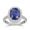 VAULT® 5.29 Carat Madagascan Sapphire and 0.94 Carat Diamond Ring in 18ct White Gold