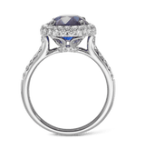 VAULT® 5.29 Carat Madagascan Sapphire and 0.94 Carat Diamond Ring in 18ct White Gold