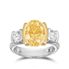 Vault® 5.02 Carat Yellow Diamond and 1.00 Carat White Diamond Ring in 18ct Yellow Gold and Platinum