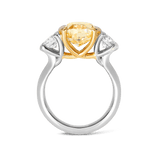Vault® 5.02 Carat Yellow Diamond and 1.00 Carat White Diamond Ring in 18ct Yellow Gold and Platinum