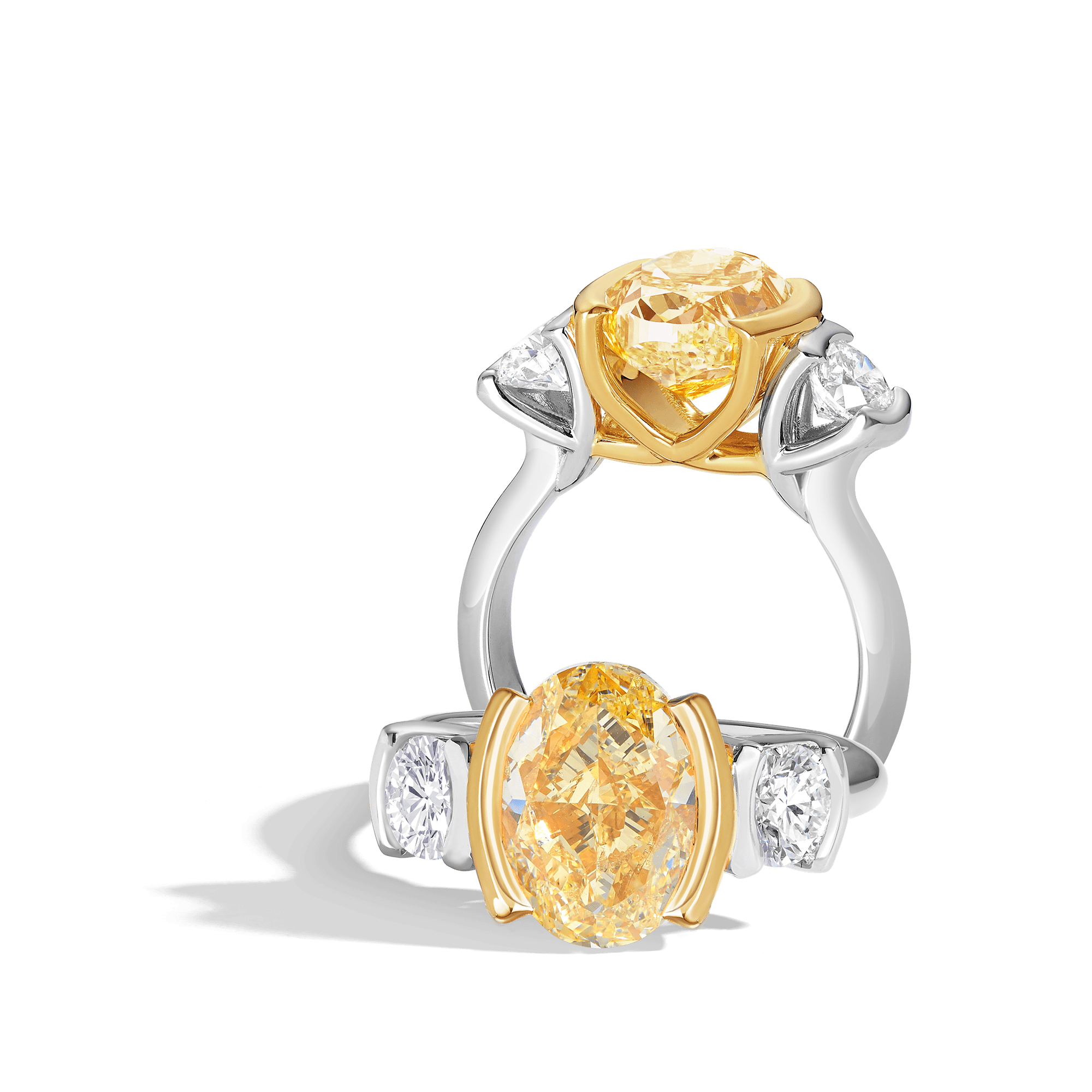 Vault 6.02 Carat Yellow and White Diamond Ring Hardy Brothers