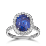 VAULT® 5.54 Carat Madagascan Sapphire and 0.94 Carat Diamond Ring in 18ct White Gold