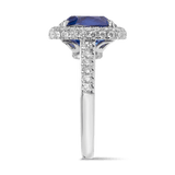 VAULT® 5.54 Carat Madagascan Sapphire and 0.94 Carat Diamond Ring in 18ct White Gold