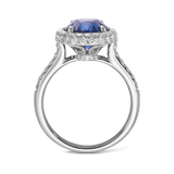VAULT® 5.54 Carat Madagascan Sapphire and 0.94 Carat Diamond Ring in 18ct White Gold