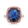 Vault® 9.50 Carat Madagascar Sapphire and 0.97 Carat Diamond Ring in 18ct White and Rose Gold