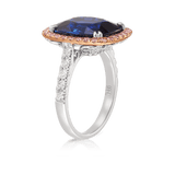 Vault® 9.50 Carat Madagascar Sapphire and 0.97 Carat Diamond Ring in 18ct White and Rose Gold