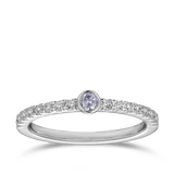 Argyle Blue Round Brilliant Diamond Ring in 18ct White Gold