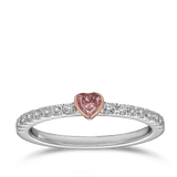 Kimberley Heart Argyle Pink Diamond Ring in 18ct White and Rose Gold