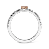 Kimberley Heart Argyle Pink Diamond Ring in 18ct White and Rose Gold