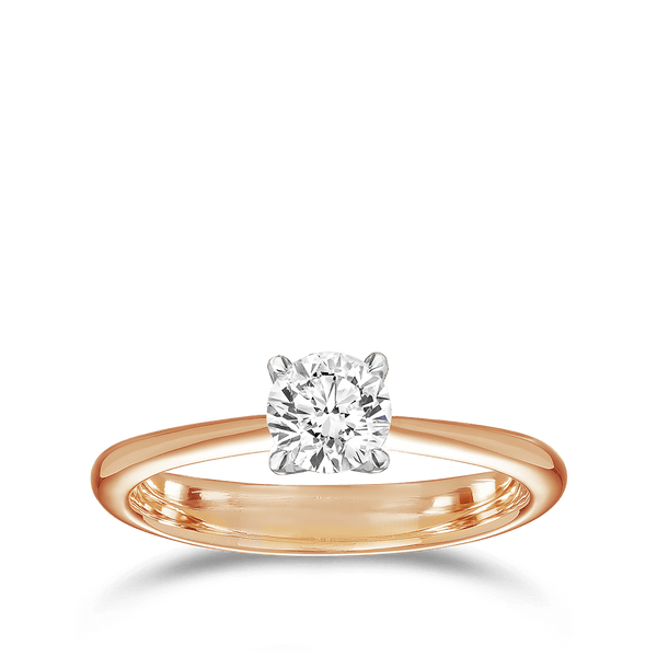 Paeonia 0.70 Carat Diamond Solitaire Engagement Ring in 18ct Rose Gold Hardy Brothers