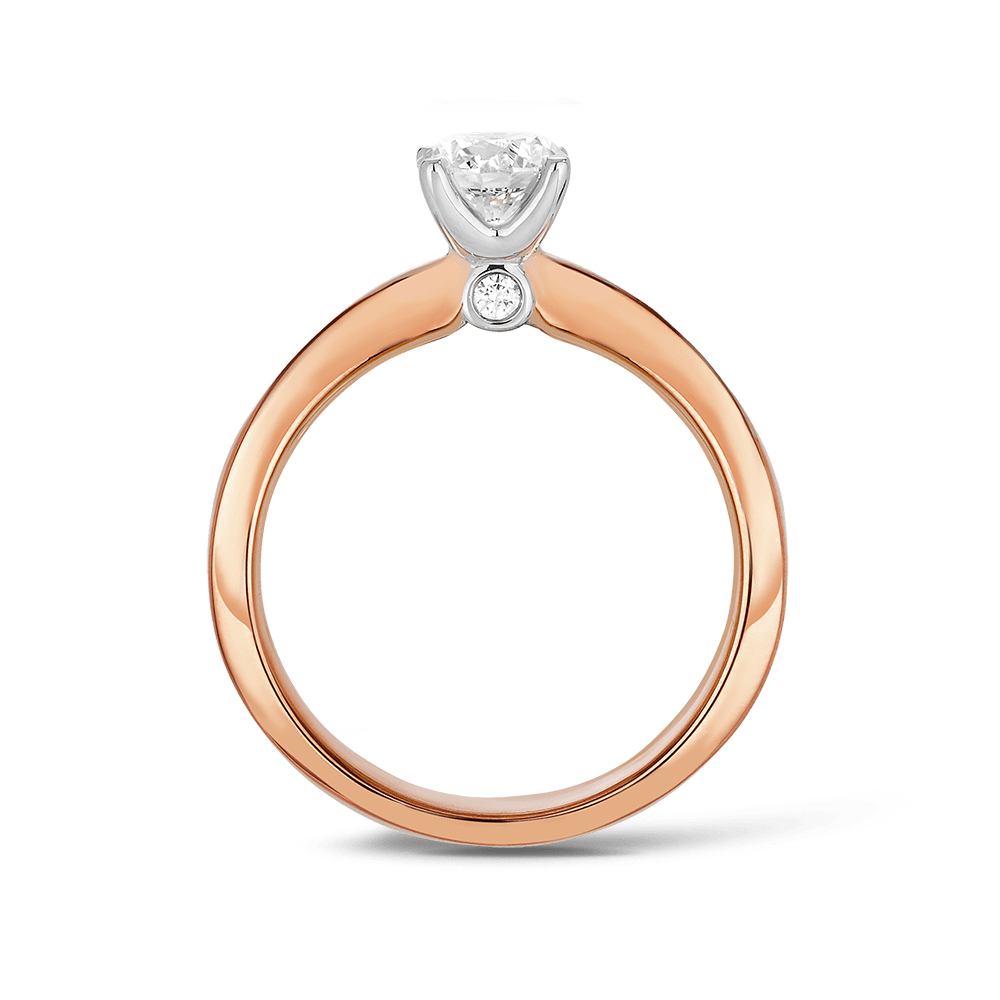 Paeonia 0.70 Carat Diamond Solitaire Engagement Ring in 18ct Rose Gold Hardy Brothers