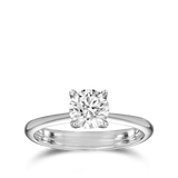 Paeonia 1.00 Carat Diamond Solitaire Engagement Ring in 18ct White Gold Hardy Brothers 