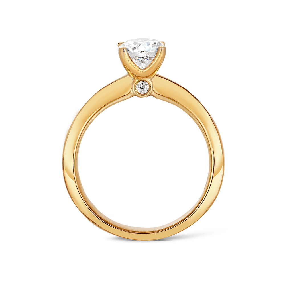 Paeonia 1.00 Carat Diamond Solitaire Engagement Ring in 18ct White Gold Hardy Brothers