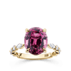 4.63 Carat Pink Tourmaline and 0.48 Carat Diamond Ring in 18ct Yellow Gold