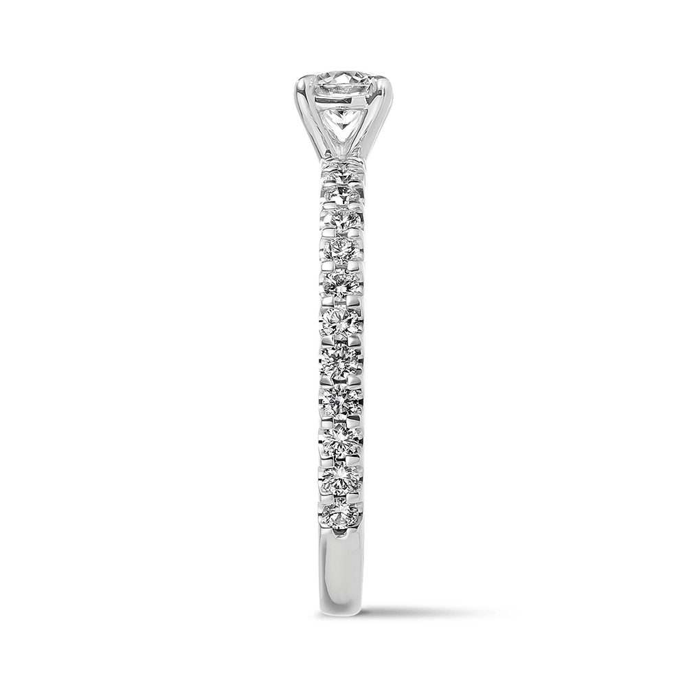 0.30ct Round Brilliant Cut Diamond Engagement Ring - Quintessential