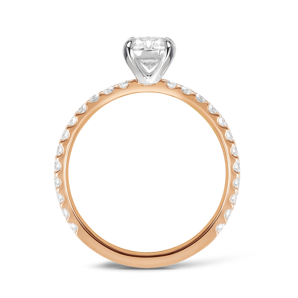 Quintessential 1.00 Carat Oval Solitaire Engagement Ring in 18ct Rose Gold Hardy Brothers