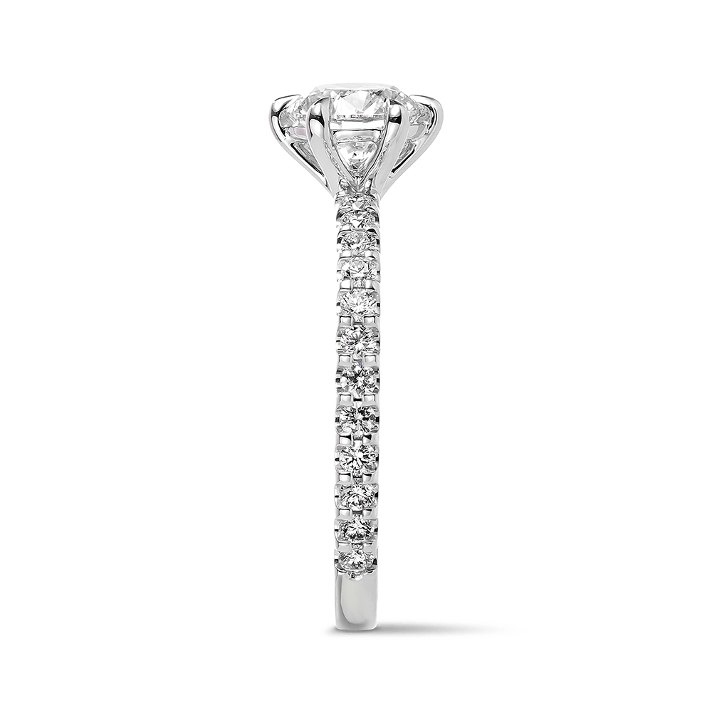 1.00ct Round Brilliant Cut Diamond Engagement Ring - Quintessential