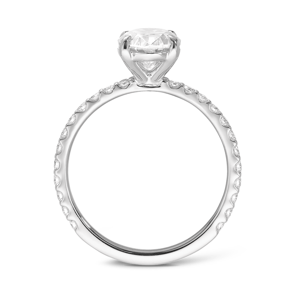 Quintessential 2.00 Carat Oval Solitaire Engagement Ring in 18ct White Gold Hardy Brothers