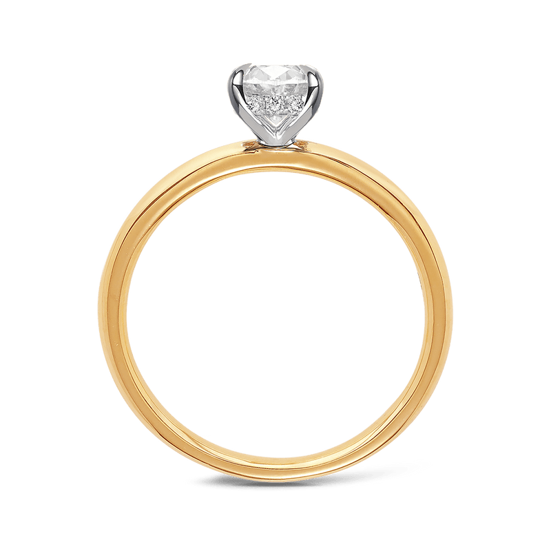 Raffiné 1.00 Carat Oval Solitaire Engagement Ring in 18ct Yellow Gold Hardy Brothers 